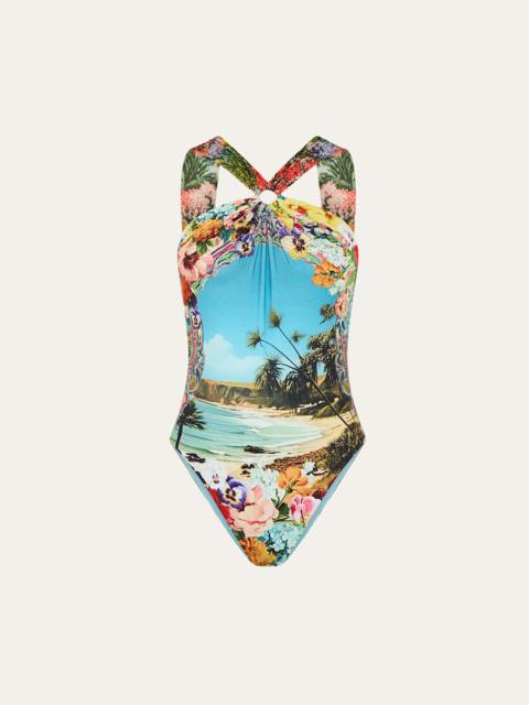 CAMILLA Bathing Bombshell High-Neck One-Piece Swimsuit
