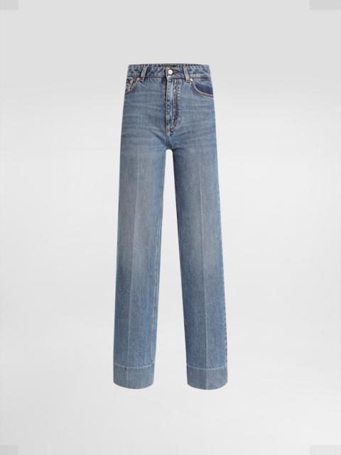 【関税込み】Balmain ブルー Classic Belted ジーンズ Balmain Classic belted jeans | REVERSIBLE