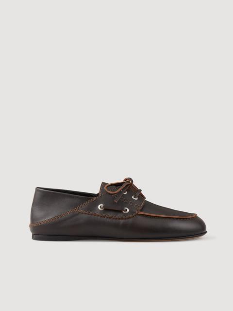 Sandro LEATHER BOAT SHOE LOAFERS