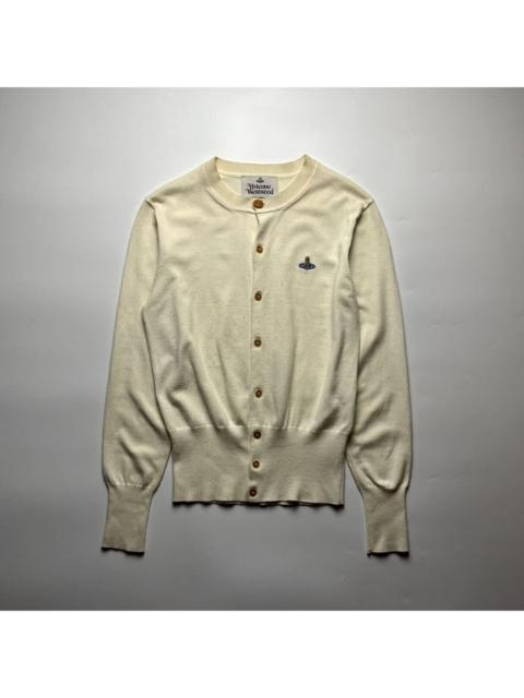 Vivienne Westwood Vivienne Westwood Bear Orb Knitted Cardigan in beige