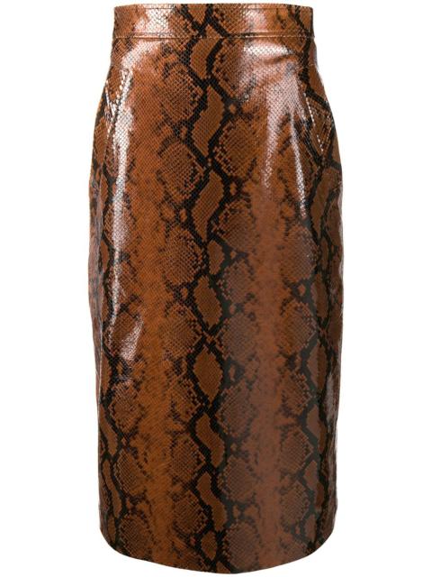 DSQUARED2 snakeskin effect skirt