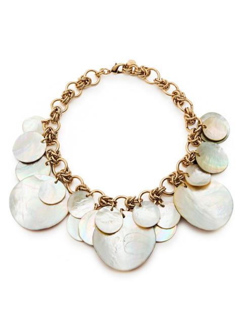 Rabanne Shell Disc Pearl Necklace