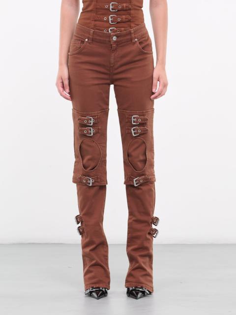 Blumarine Boyfriend Buckle Jeans