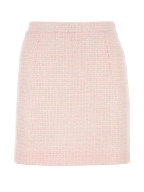 Alessandra Rich Women Pink Tweed Mini Skirt