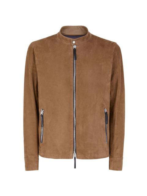 Oscar zip-up suede jacket