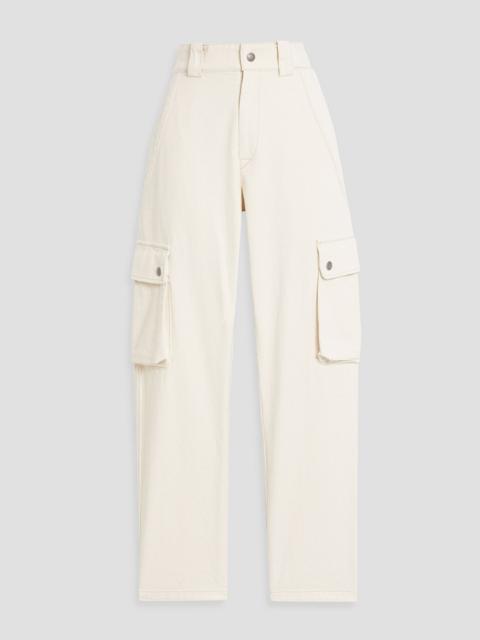 Isabel Marant Evalia cropped cotton-twill straight-leg pants