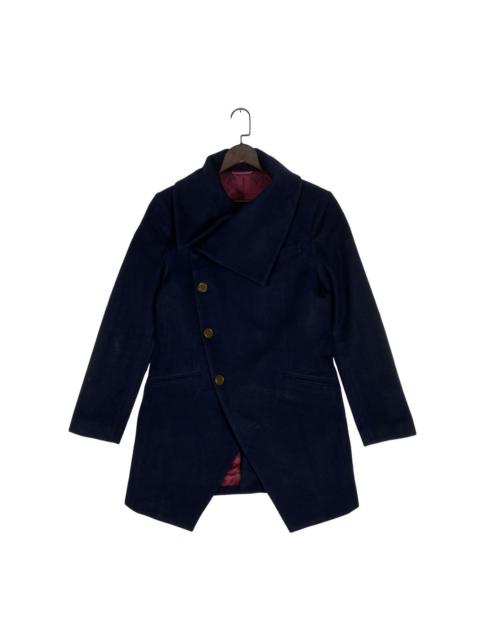 Vivienne Westwood Vivienne Westwood MAN Asymmetrical Navy Wool Coat
