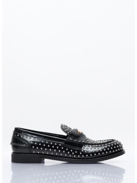 Miu Miu Miu Miu Women Studded Leather Loafers