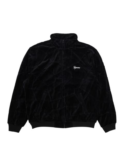 Supreme Supreme Patchwork Velour Track Jacket 'Black'
