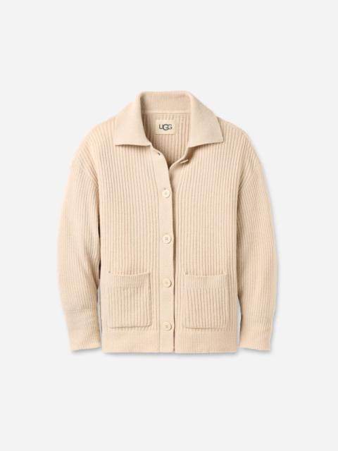 UGG ® Women's Junipher Cardigan Lite Polyester/Recycled Materials Tops in Sand