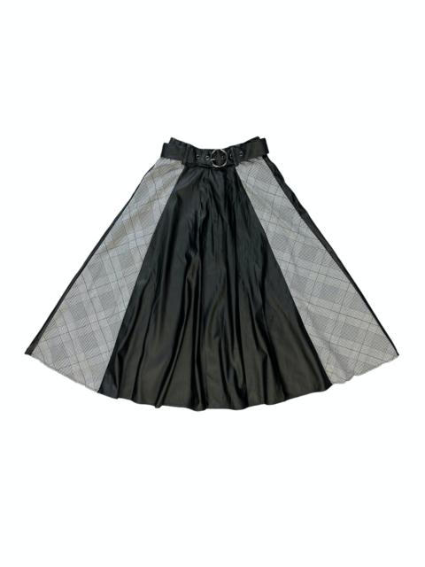 Other Designers Japanese Brand - HYBRID SYNTHETIC LEATHER DRAWSTRING SKIRTS #8081-201