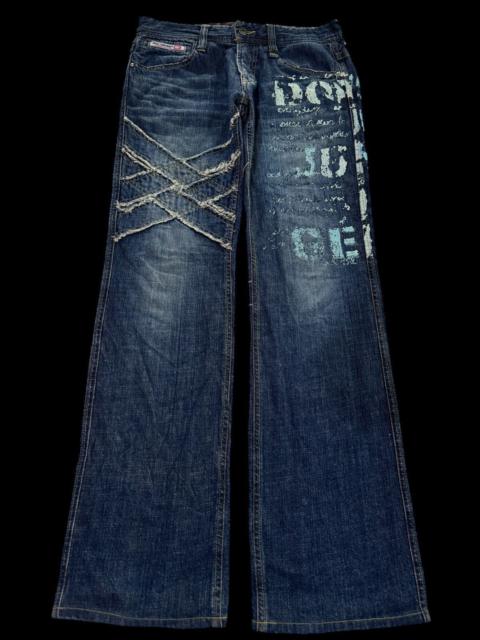 Distressed Denim - 💥Flare💥90s Nicole Club Insane Faded Design Distress Jean