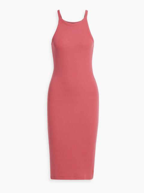 Other Designers Ribbed stretch-modal jersey midi dress
