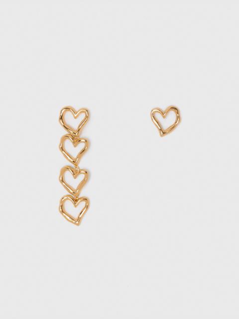 maje Asymmetric heart earrings