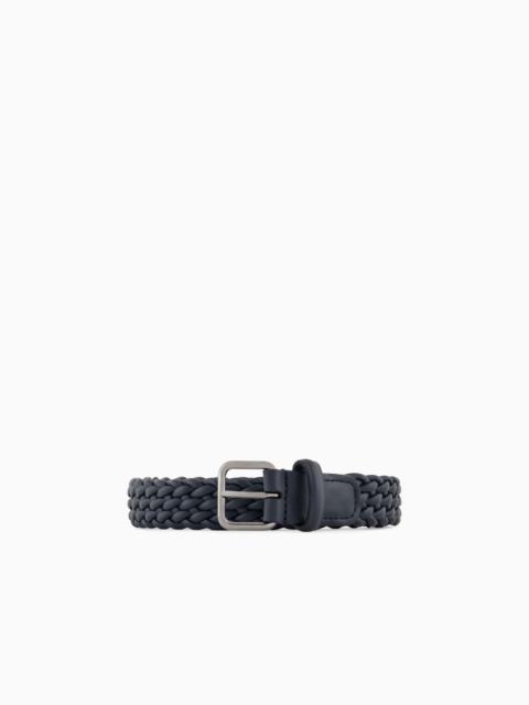GIORGIO ARMANI WOVEN LEATHER BELT