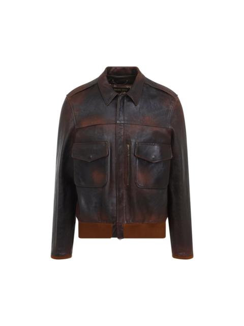 Golden Goose Golden Goose Leather Bomber Jacket Men