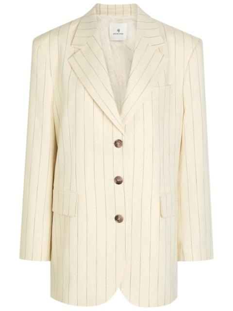 ANINE BING Anine Bing Sara Pinstriped Woven Blazer