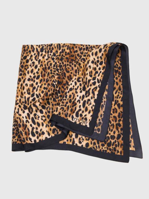 maje Leopard print scarf