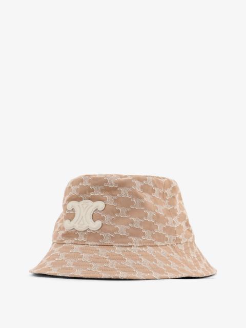 CELINE Celine Women Cotton Hat With Triomphe Logo All-Over
