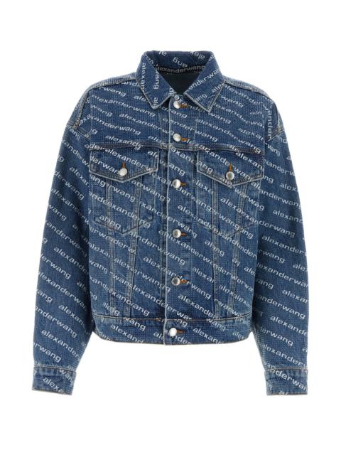 Alexander Wang Printed denim oversize jacket