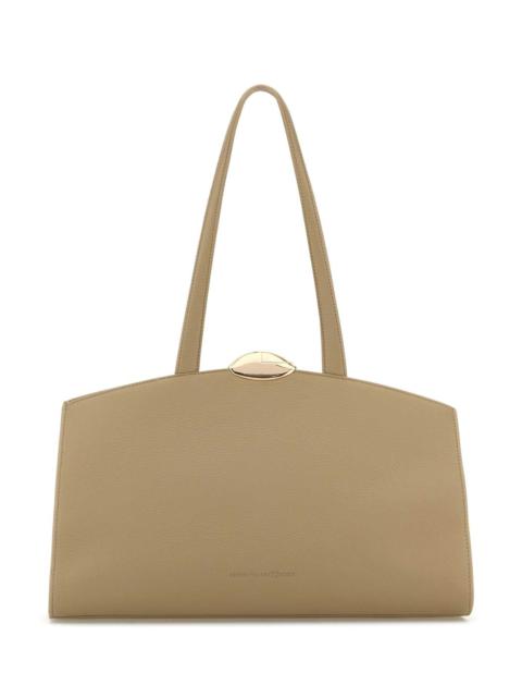 BENEDETTA BRUZZICHES Benedetta Bruzziches Women Beige Leather Serena Shopping Bag