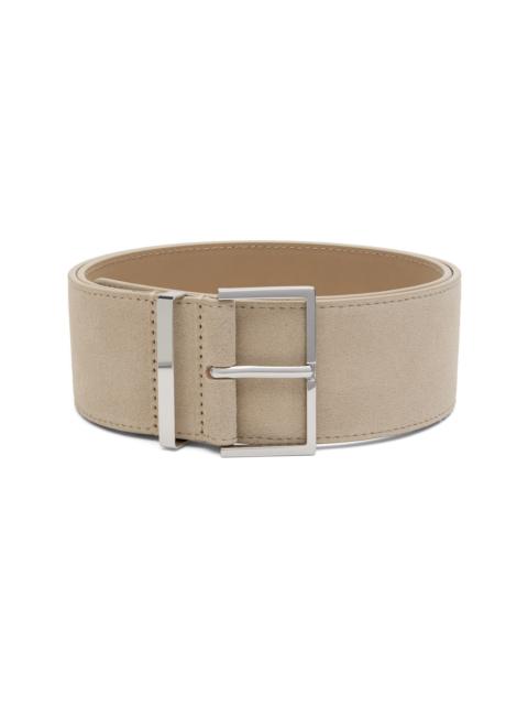 The Frankie Shop Gray Evro Suede Leather Belt