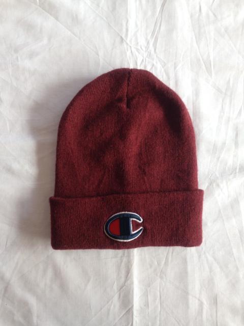 Champion Big Embroidered Logo Red Beanie