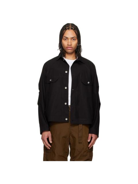 sacai Black Cotton Typewriter Jacket