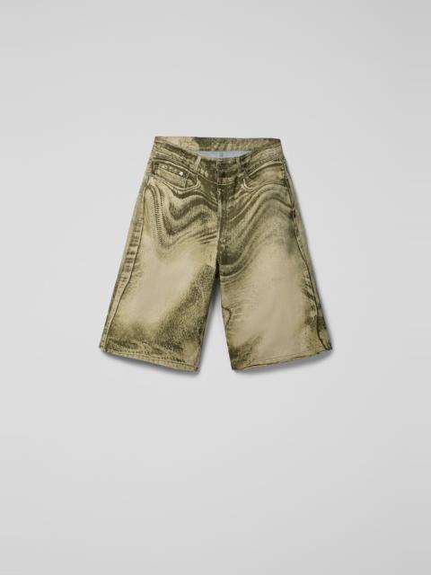 CAMPERLAB Black-Green Denim Shorts