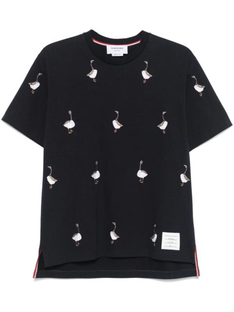 Thom Browne embroidered-motif T-shirt