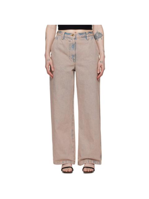 Palm Angels Pink Overdyed Jeans