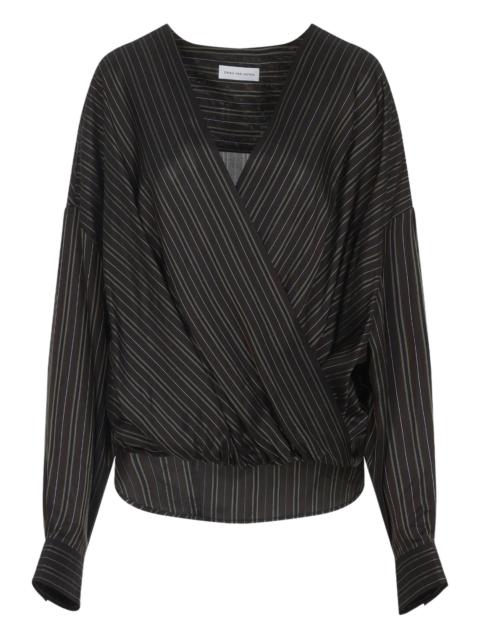 Dries Van Noten striped wrap top
