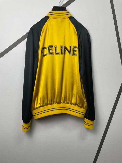 CELINE Celine Spring/Summer 2021 Runway Black and Yellow Patchwork Silk Jacket