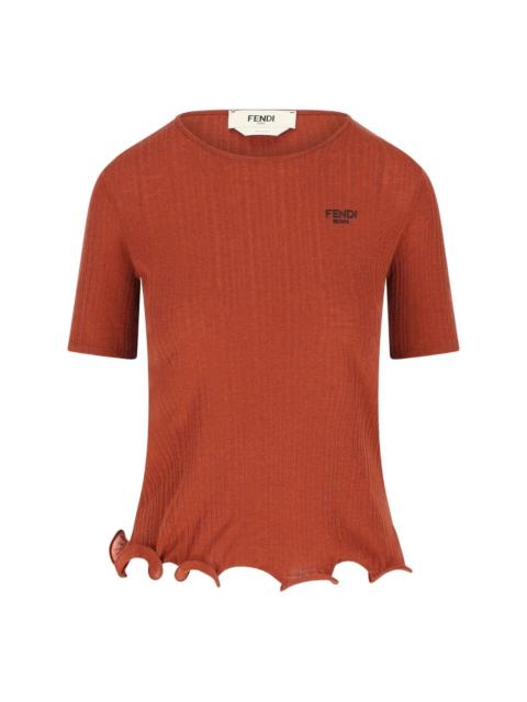 FENDI Logo crewneck top