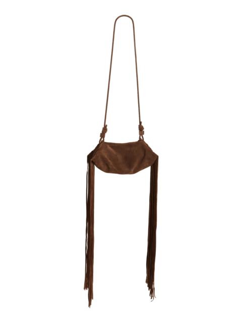 Altuzarra Altuzarra Mini Origami Fringe Suede Crossbody Bag in Chocolate at Nordstrom