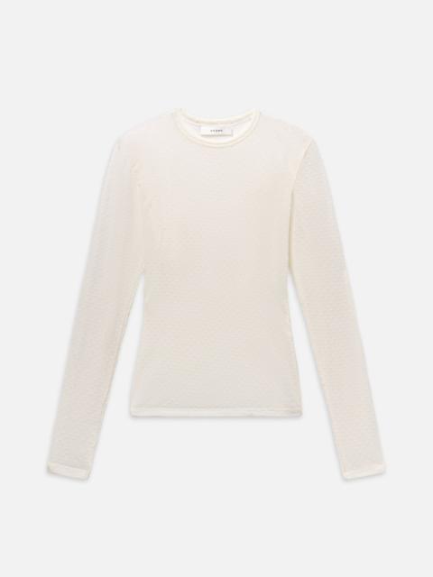 FRAME The Mesh Polka Dot Top