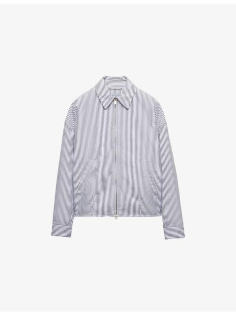 Prada Striped Regular-Fit Woven Jacket