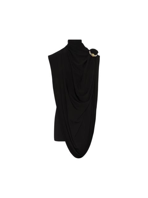 Jean Paul Gaultier Jean Paul Gaultier Short Draped Jersey Dress 'Black'