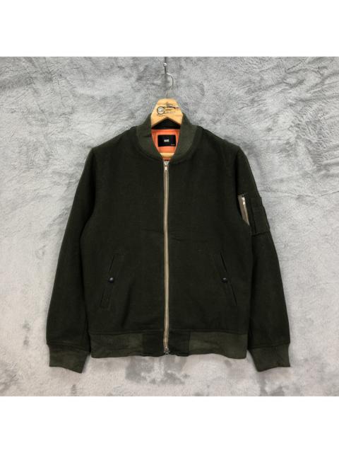 Other Designers Hare - HARE Wool MA-1 Olive Bomber Jacket #4907-27