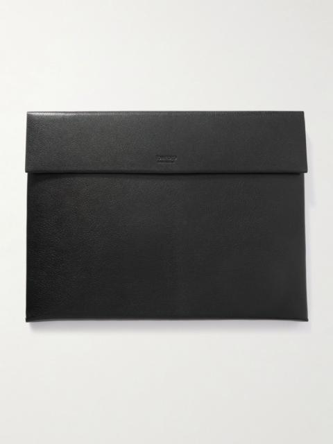 TOM FORD Full-Grain Leather Pouch Black