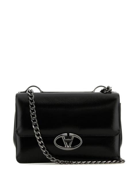 Valentino Black leather small VLogo shoulder bag