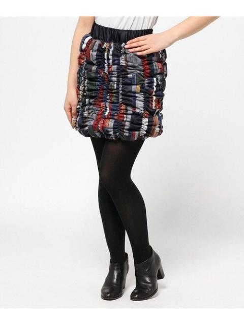 Other Designers Japanese Brand - YOSOOU Down Skirt Multicolor Mosaic All Over Pattern