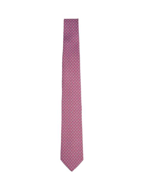FERRAGAMO Ferragamo Men Red Silk Tetris Print Tie