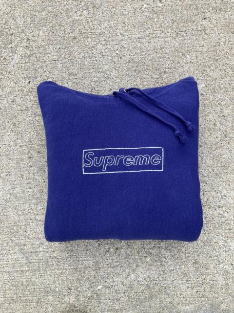 Supreme Supreme Kaws Chalk Box Logo Hoodie SS21 Washed Navy