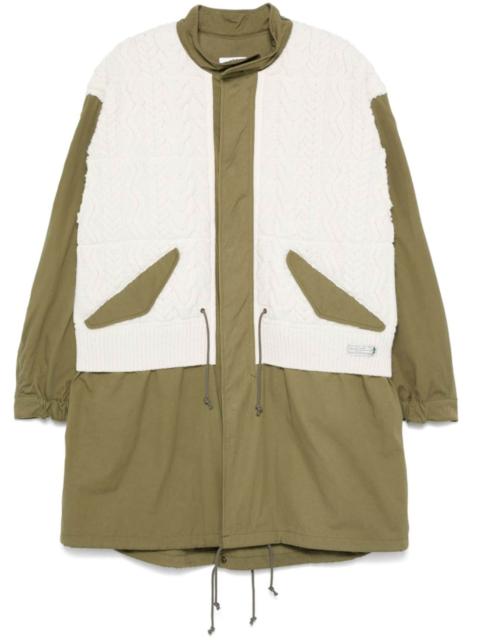 x Richmond Knitwear panelled parka