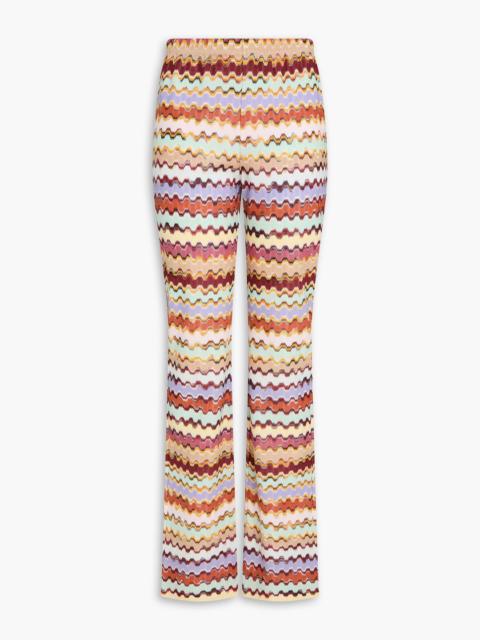 Missoni Crochet-knit cotton-blend flared pants