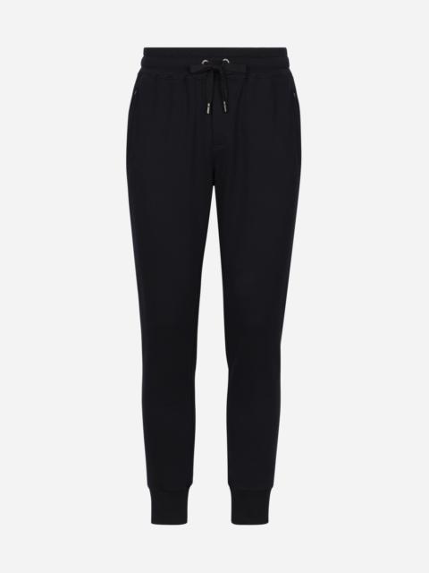 Dolce & Gabbana Jersey jogging pants with branded tag