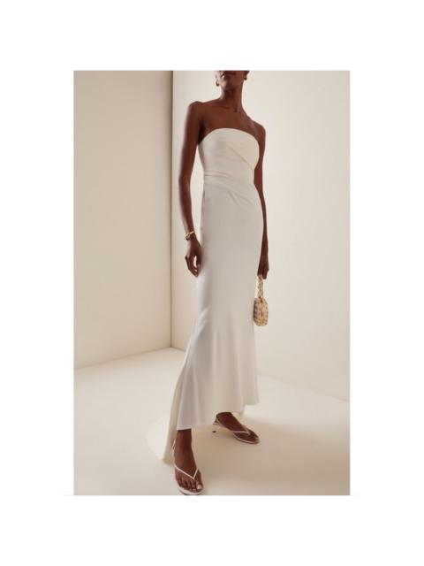 Other Designers NWT Significant Other Lucile Strapless Satin Gown with‎ Train Bone Sz 8 $295