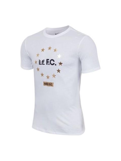 Nike Men's Nike Alphabet Printing Sports Round Neck Pullover Short Sleeve White T-Shirt AH8520-100