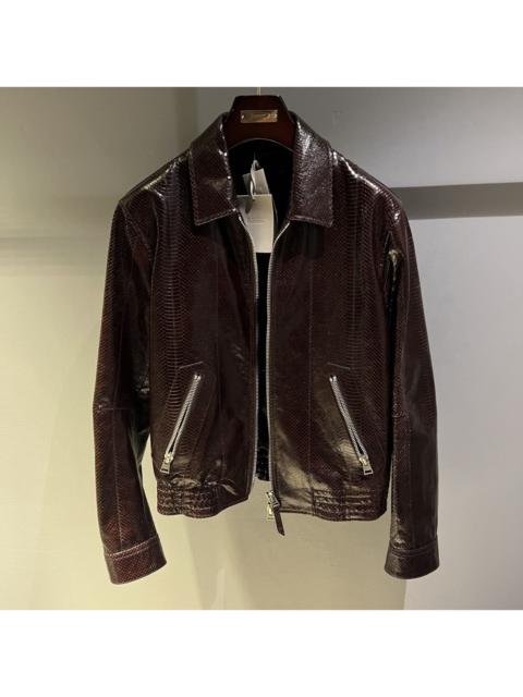 TOM FORD Tom Ford Python Print Leather Jacket
